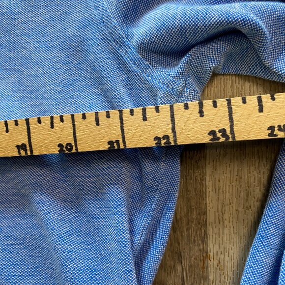 Thomas Dean Men's Blue Cotton Button Down Shirt Size Large - Picture 4 of 5